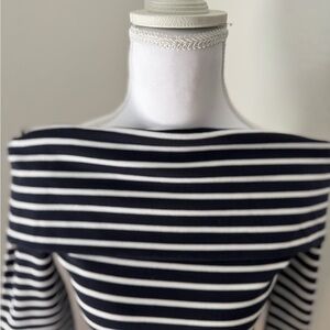 Michael Kors Black and White Off-Shoulder Dress